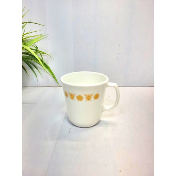 Vintage Mug Corning Ware Mug  Butterfly Gold, Milk Glass, D Handle Coffee Cup - Picture 1 of 5